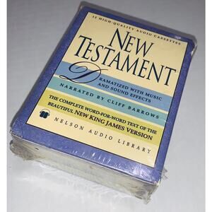 Vtg New Testament 12 Cassettes New King James Version Cliff Barrows NOS